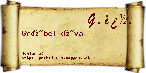 Grébel Éva névjegykártya
