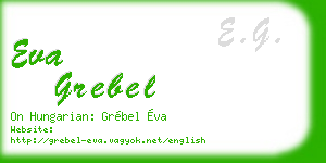 eva grebel business card
