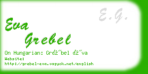 eva grebel business card